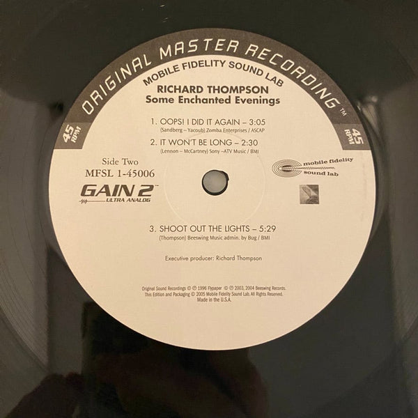 Used Vinyl Richard Thompson – Some Enchanted Evenings LP USED NM/VG++ MFSL 45 RPM Numbered J101324-14