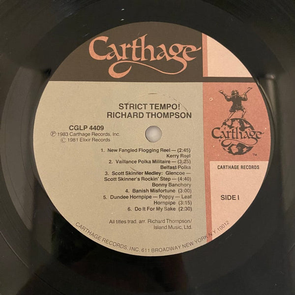 Used Vinyl Richard Thompson – Strict Tempo! LP USED VG++/VG+ 1983 Pressing J101324-06