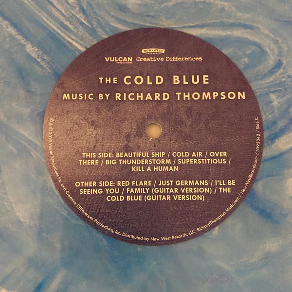 Used Vinyl Richard Thompson – The Cold Blue 2LP USED NM/VG++ Blue Vinyl RSD J101324-01