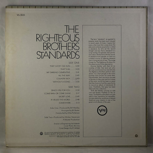 Used Vinyl Righteous Brothers - Standards LP NM-VG++ USED 12581