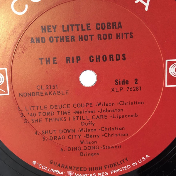 Used Vinyl Rip Chords - Hey Little Cobra and Other Hot Rod Hits LP VG-G USED 11630