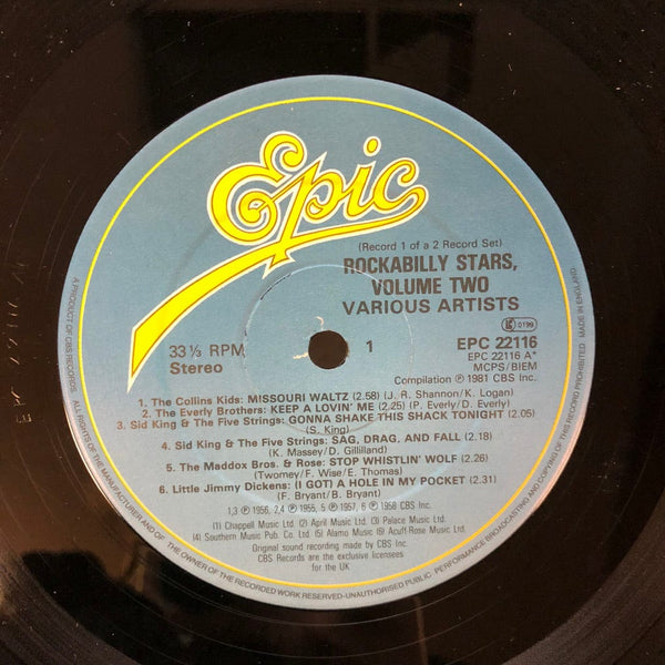 Used Vinyl Rockabilly Stars Volume 2 2LP VG++/VG UK Import USED I030822-002