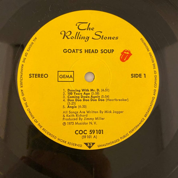 Used Vinyl Rolling Stones – Goat’s Head Soup LP USED VG++/VG German Pressing J050924-08