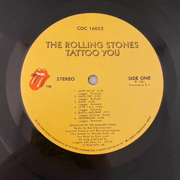 Used Vinyl Rolling Stones – Tattoo You LP USED VG++/NM J072824-06