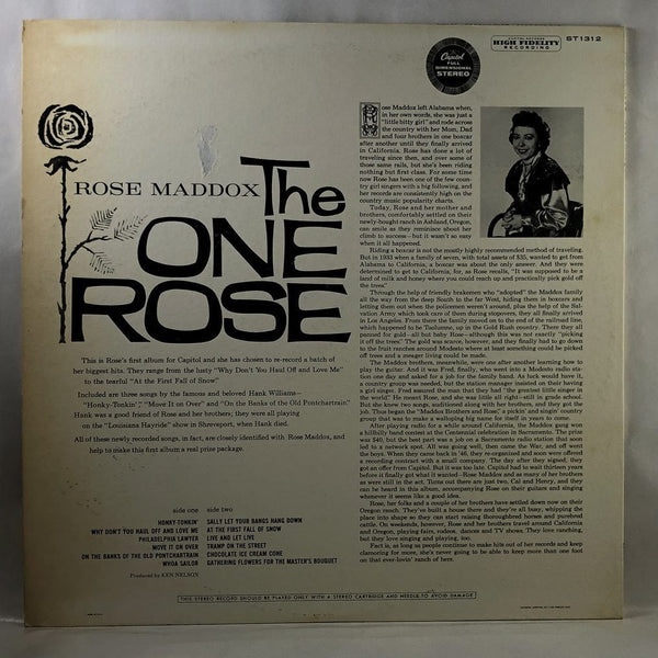 Used Vinyl Rose Maddox - The One Rose LP VG+-VG+ USED V2 13254