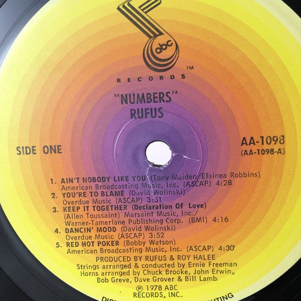 Used Vinyl Rufus - Numbers LP VG++-VG+ USED 11747