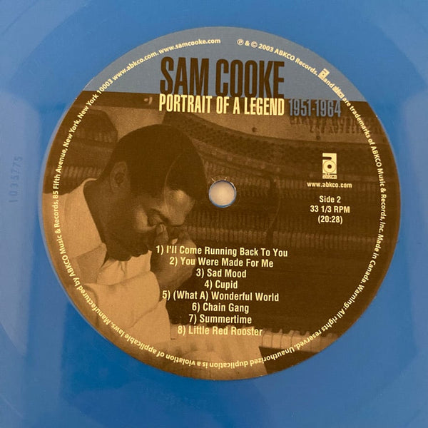 Used Vinyl Sam Cooke – Portrait Of A Legend 1951-1964 2LP USED VG++/VG++ Blue Vinyl J070524-03