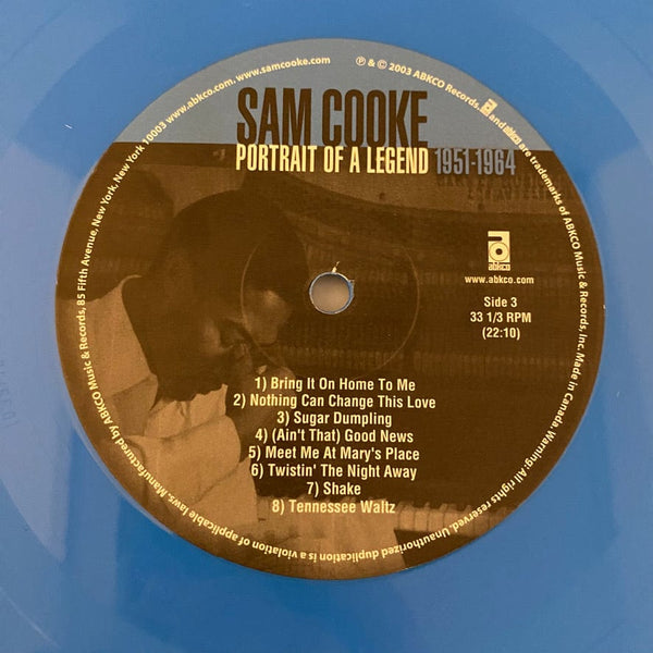 Used Vinyl Sam Cooke – Portrait Of A Legend 1951-1964 2LP USED VG++/VG++ Blue Vinyl J070524-03