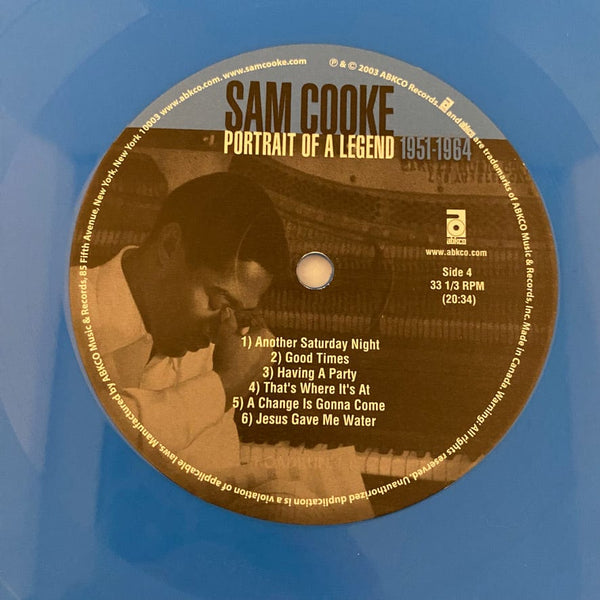 Used Vinyl Sam Cooke – Portrait Of A Legend 1951-1964 2LP USED VG++/VG++ Blue Vinyl J070524-03