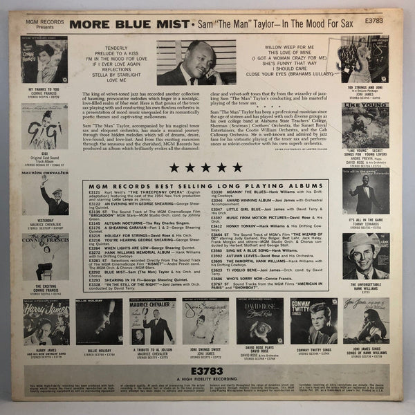 Used Vinyl Sam "The Man" Taylor - More Blue Mist: In the Mood for Sax LP NM/VG+ USED 14467