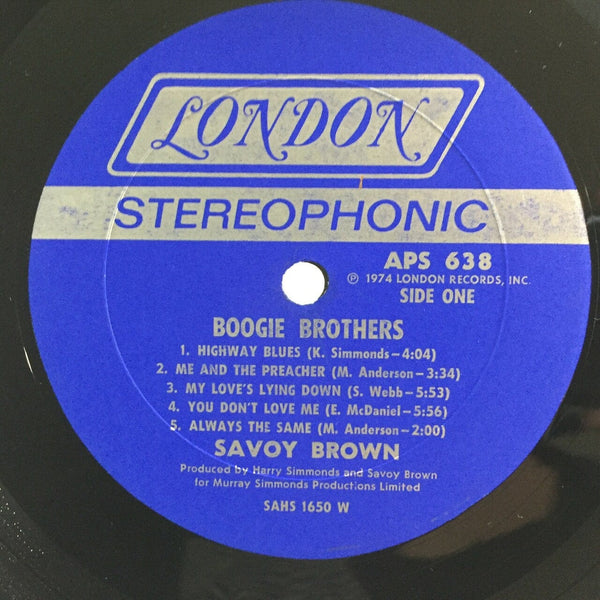 Used Vinyl Savoy Brown - Boogie Brothers LP VG+-NM USED 8201