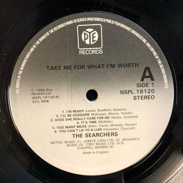 Used Vinyl Searchers - Take Me for What I'm Worth LP VG++/VG+ UK Import USED I013022-021