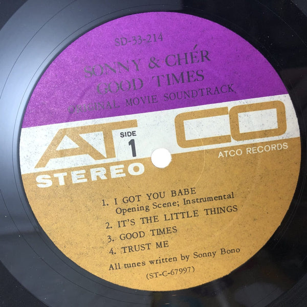 Used Vinyl Sonny & Cher - Good Times Original Film Sountrack LP VG+-VG++ USED 10317