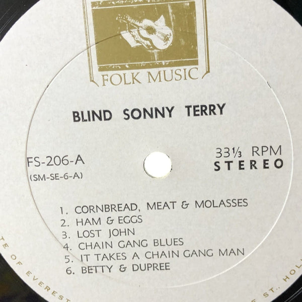 Used Vinyl Sonny Terry - Archive of Folk Music LP VG+-VG USED 12463