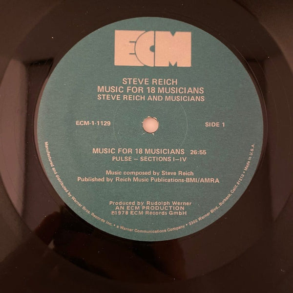 Used Vinyl Steve Reich – Music For 18 Musicians LP USED NM/VG 1978 Pressing J082823-10