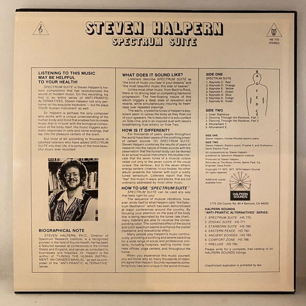 Used Vinyl Steven Halpern – Spectrum Suite LP USED NM/VG++ J102923-04