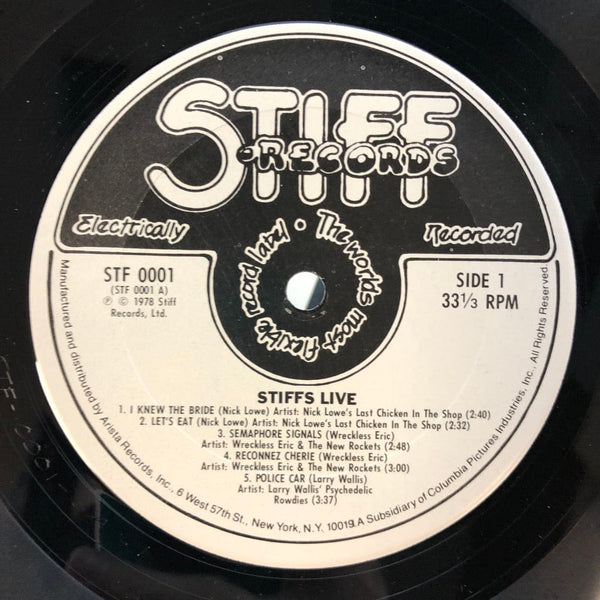 Used Vinyl Stiffs Live LP VG++/VG+ USED I010322-017