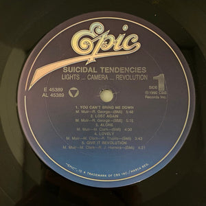 Used Vinyl Suicidal Tendencies – Lights Camera Revolution LP USED VG++/VG+ 1990 Pressing J082324-01