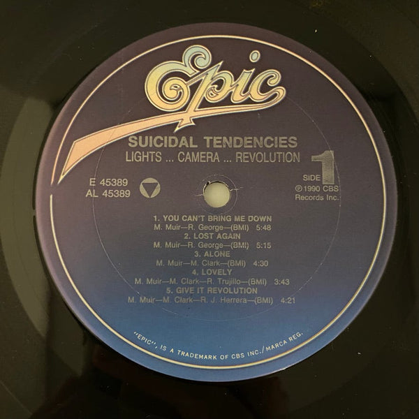 Used Vinyl Suicidal Tendencies – Lights Camera Revolution LP USED VG++/VG+ 1990 Pressing J082324-01
