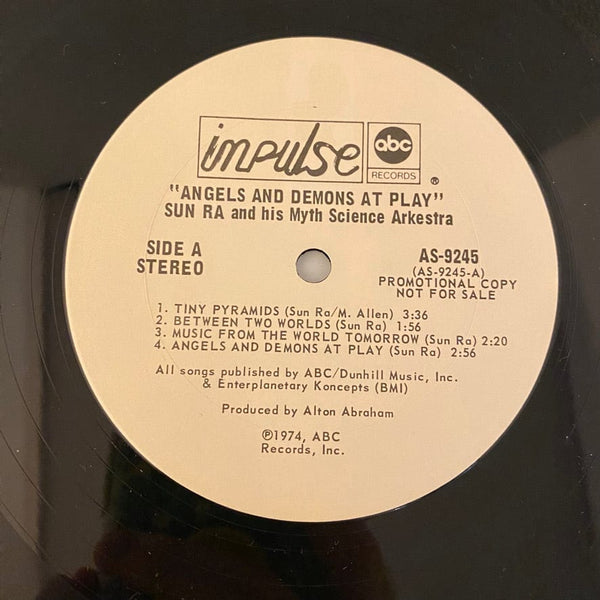 Used Vinyl Sun Ra And His Myth Science Arkestra – Angels And Demons At Play LP USED VG++/VG 1974 White Label Promo J071324-03