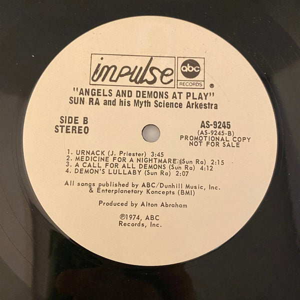 Used Vinyl Sun Ra And His Myth Science Arkestra – Angels And Demons At Play LP USED VG++/VG 1974 White Label Promo J071324-03