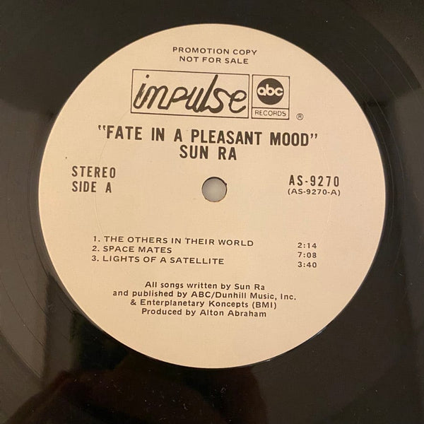 Used Vinyl Sun Ra & His Myth Science Arkestra – Fate In A Pleasant Mood LP USED VG++/VG+ 1974 White Label Promo J071324-01