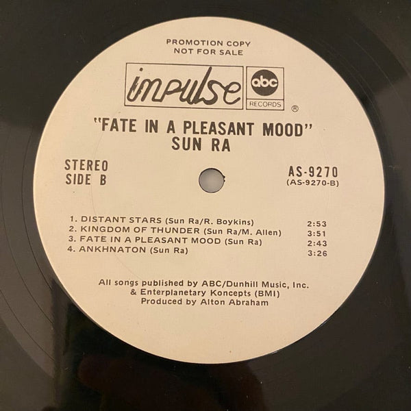 Used Vinyl Sun Ra & His Myth Science Arkestra – Fate In A Pleasant Mood LP USED VG++/VG+ 1974 White Label Promo J071324-01