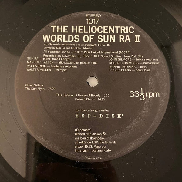 Used Vinyl Sun Ra – The Heliocentric Worlds Of Sun Ra, Volume 2 LP USED VG++/VG ESP DISK Black Label J071224-09