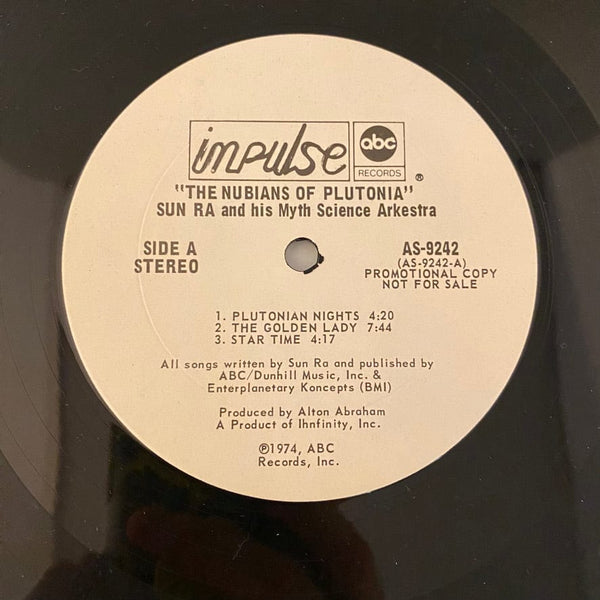 Used Vinyl Sun Ra – The Nubians Of Plutonia LP USED VG++/VG 1974 White Label Promo J071324-04