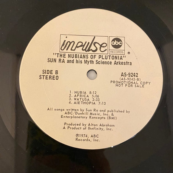 Used Vinyl Sun Ra – The Nubians Of Plutonia LP USED VG++/VG 1974 White Label Promo J071324-04