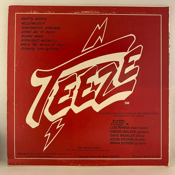 Used Vinyl Teeze – Teeze LP USED VG+/VG+ 1985 Pressing J072824-10