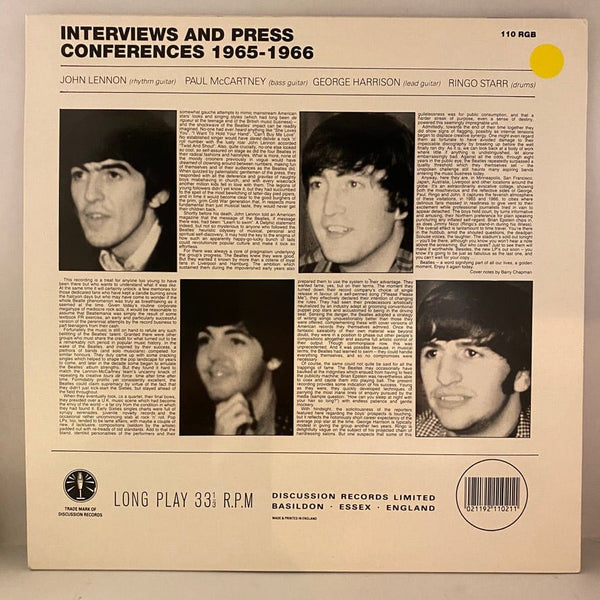 Used Vinyl The Beatles – Interviews And Press Conferences 1965-1966 LP USED NM/VG++ Picture Disc Unofficial Release J082723-06