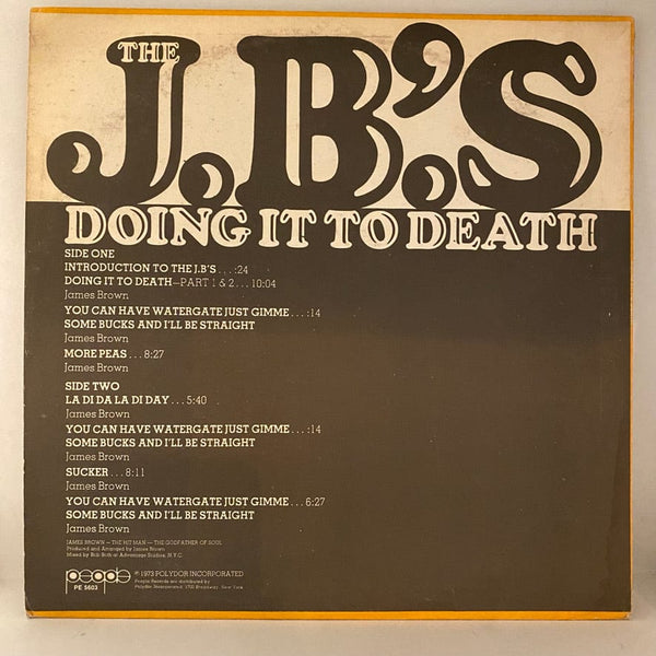 Used Vinyl The J.B.'s – Doing It To Death LP USED VG++/VG+ 1973 Pressing J082324-07