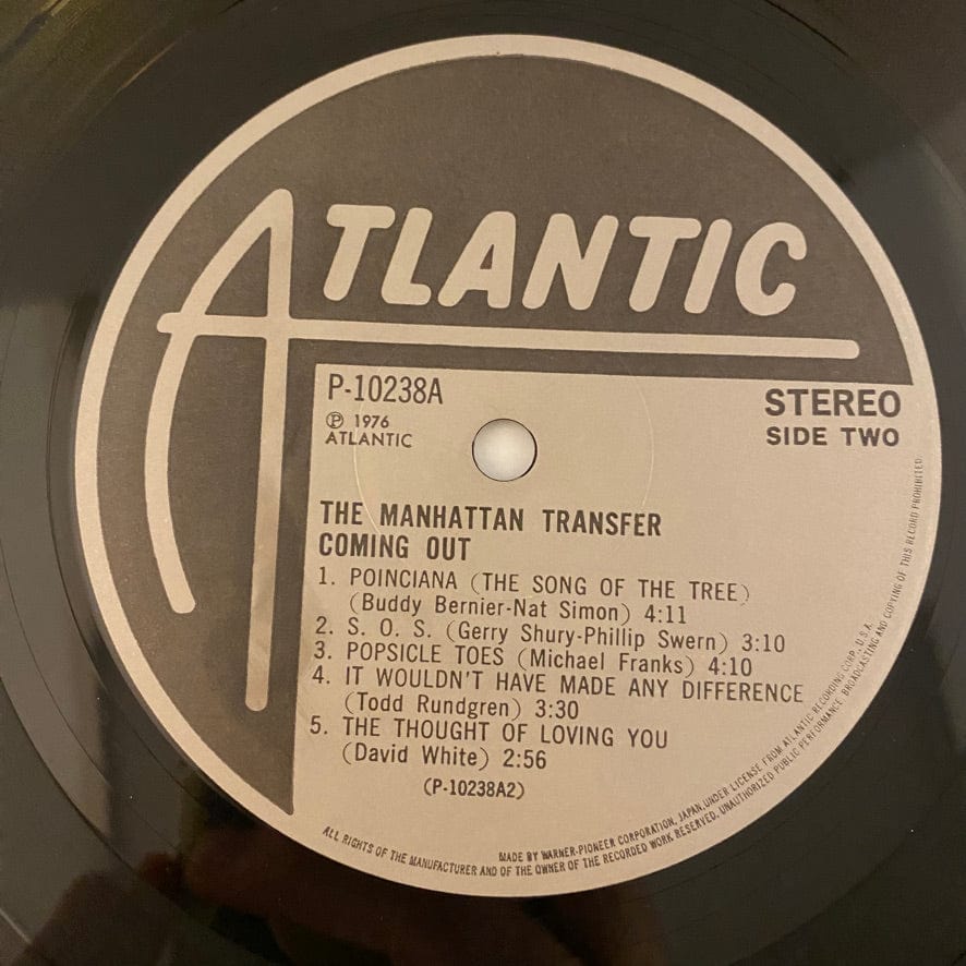The Manhattan Transfer – Coming Out LP USED VG++/VG++ Japanese
