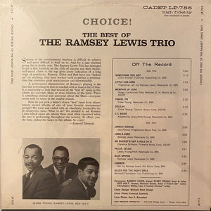Used Vinyl The Ramsey Lewis Trio – Choice!: The Best Of The Ramsey Lewis Trio LP USED NOS STILL SEALED J012923-22