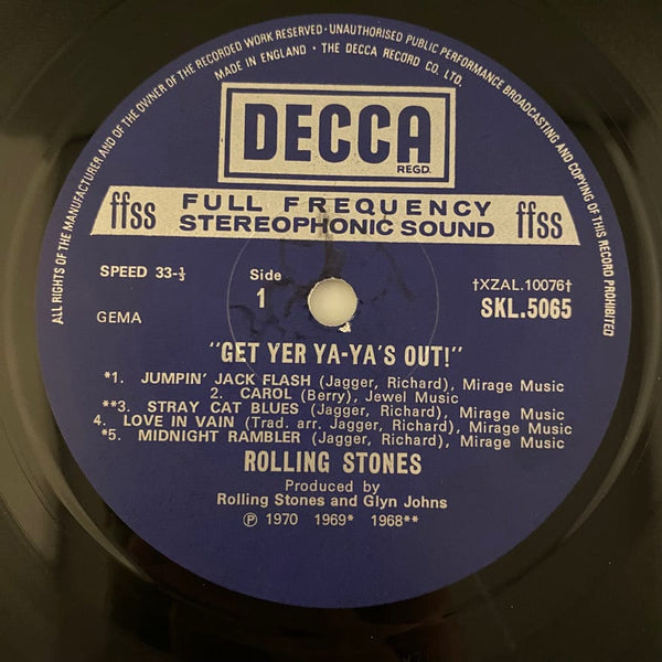 Used Vinyl The Rolling Stones – Get Yer Ya-Ya's Out! LP USED VG+/G UK Pressing J121522-03