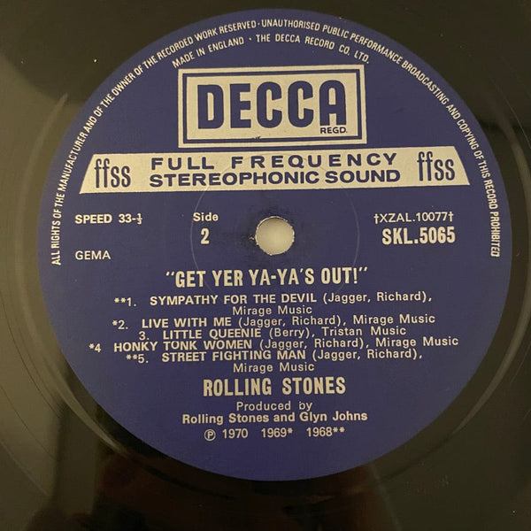 Used Vinyl The Rolling Stones – Get Yer Ya-Ya's Out! LP USED VG+/G UK Pressing J121522-03