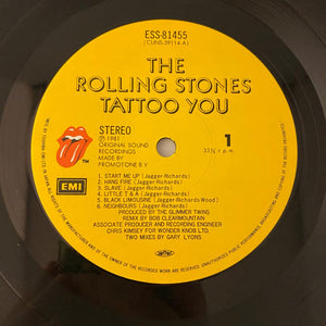 Used Vinyl The Rolling Stones – Tattoo You LP USED VG++/VG+ Japanese Pressing J060224-15