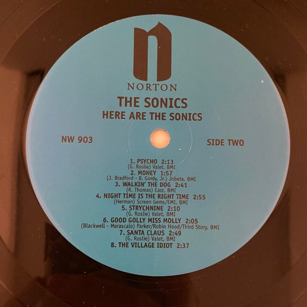 Used Vinyl The Sonics – Here Are The Sonics!!! LP USED VG+/VG++ 1998 Pressing J101623-06