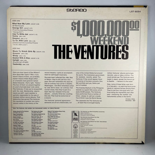 Used Vinyl The Ventures - $1,000,000.00 Weekend LP VG++/VG++ VINYL USED W051322-15