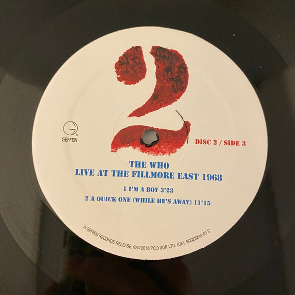 Used Vinyl The Who – Live At The Fillmore East 1968 3LP USED VG++/VG++ J010424-04