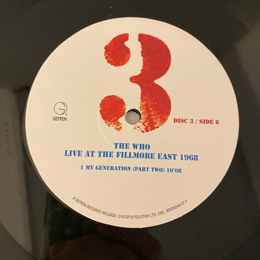 The Who Live At Fillmore 1968 3Lp | eBay
