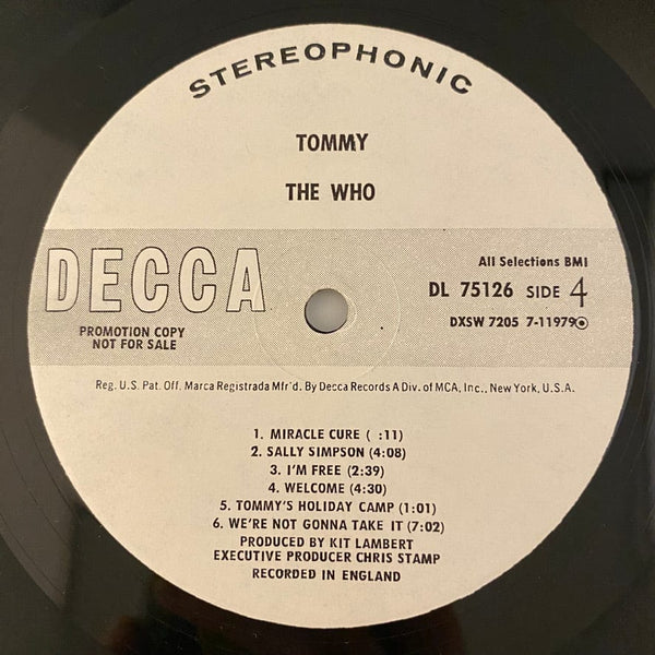 Used Vinyl The Who – Tommy 2LP USED VG++/G Promo J092322-04
