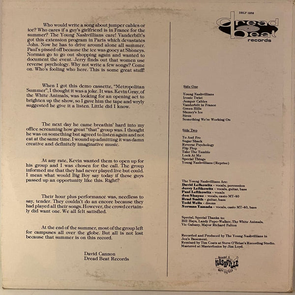 Used Vinyl The Young Nashvillians – Metropolitan Summer LP USED NM/VG++ J101322-10