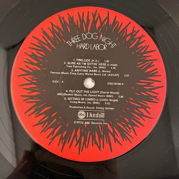 Used Vinyl Three Dog Night – Hard Labor LP USED NM/VG J091023-23