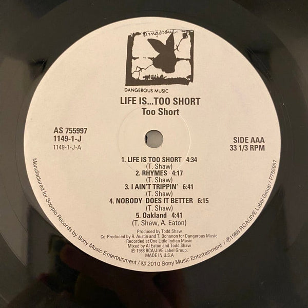 Used Vinyl Too Short – Life Is...Too $hort LP USED VG+/VG++ 180 Gram J011724-07