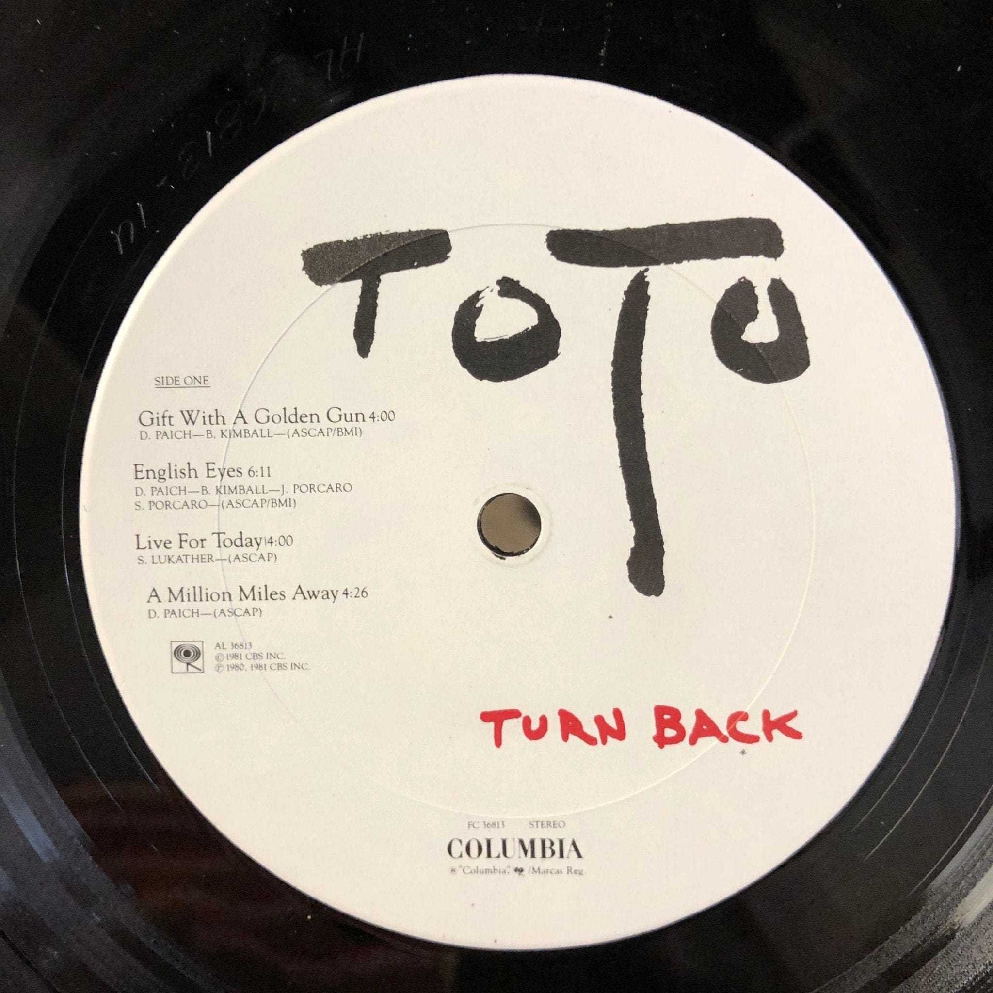Toto - Turn Back LP VG++/VG++ Original Poster USED – Hi-Voltage