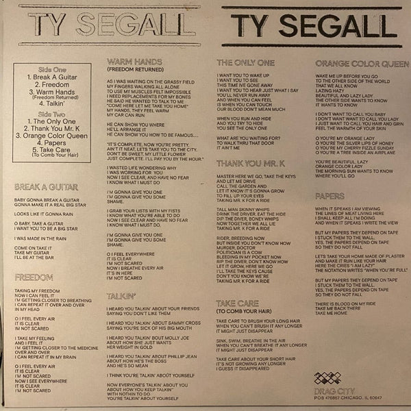 Used Vinyl Ty Segall – Ty Segall LP USED VG++/VG++ J031923-04