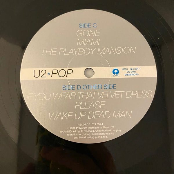 Used Vinyl U2 – Pop 2LP USED VG++/VG Original 1997 European Pressing J121123-08