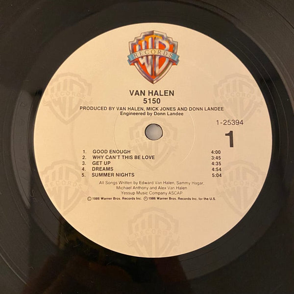 Used Vinyl Van Halen – 5150 LP USED NM/VG+ 1986 Pressing J081824-09